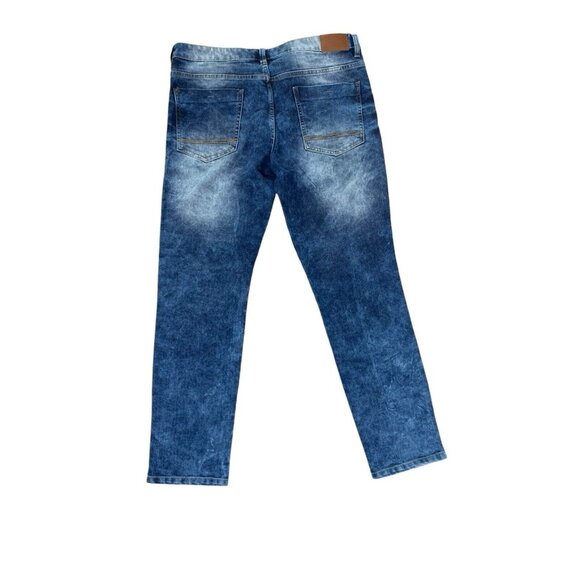 SOUTHPOLE‎ Y2K Men's 38x32 Ripped Pleated Style Denim Skinny Jeans ~ LOOK!! - Picture 6 of 11